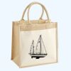 Cotton Pocket Jute Midi Tote Thumbnail