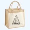 Cotton Pocket Jute Midi Tote Thumbnail