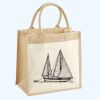 Cotton Pocket Jute Midi Tote Thumbnail