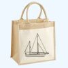 Cotton Pocket Jute Midi Tote Thumbnail