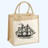 Cotton Pocket Jute Midi Tote Thumbnail