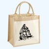 Cotton Pocket Jute Midi Tote Thumbnail