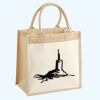 Cotton Pocket Jute Midi Tote Thumbnail