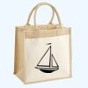 Cotton Pocket Jute Midi Tote Thumbnail