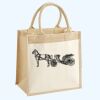 Cotton Pocket Jute Midi Tote Thumbnail