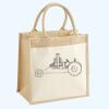 Cotton Pocket Jute Midi Tote Thumbnail