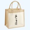 Cotton Pocket Jute Midi Tote Thumbnail