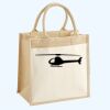 Cotton Pocket Jute Midi Tote Thumbnail