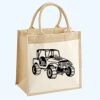 Cotton Pocket Jute Midi Tote Thumbnail