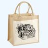 Cotton Pocket Jute Midi Tote Thumbnail