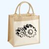 Cotton Pocket Jute Midi Tote Thumbnail