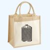 Cotton Pocket Jute Midi Tote Thumbnail