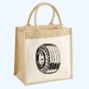 Cotton Pocket Jute Midi Tote Thumbnail