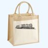 Cotton Pocket Jute Midi Tote Thumbnail