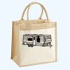 Cotton Pocket Jute Midi Tote Thumbnail