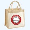 Cotton Pocket Jute Midi Tote Thumbnail