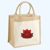 Cotton Pocket Jute Midi Tote Thumbnail