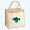 Cotton Pocket Jute Midi Tote Thumbnail