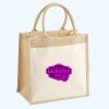 Cotton Pocket Jute Midi Tote Thumbnail