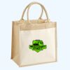 Cotton Pocket Jute Midi Tote Thumbnail