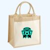 Cotton Pocket Jute Midi Tote Thumbnail
