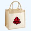 Cotton Pocket Jute Midi Tote Thumbnail