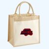 Cotton Pocket Jute Midi Tote Thumbnail
