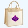 Cotton Pocket Jute Midi Tote Thumbnail