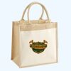 Cotton Pocket Jute Midi Tote Thumbnail