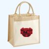 Cotton Pocket Jute Midi Tote Thumbnail