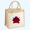 Cotton Pocket Jute Midi Tote Thumbnail