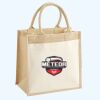 Cotton Pocket Jute Midi Tote Thumbnail