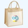 Cotton Pocket Jute Midi Tote Thumbnail