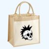 Cotton Pocket Jute Midi Tote Thumbnail