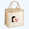Cotton Pocket Jute Midi Tote Thumbnail