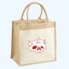 Cotton Pocket Jute Midi Tote Thumbnail