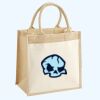 Cotton Pocket Jute Midi Tote Thumbnail