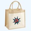 Cotton Pocket Jute Midi Tote Thumbnail