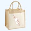 Cotton Pocket Jute Midi Tote Thumbnail