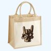 Cotton Pocket Jute Midi Tote Thumbnail