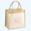 Cotton Pocket Jute Midi Tote Thumbnail