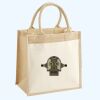 Cotton Pocket Jute Midi Tote Thumbnail
