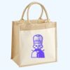 Cotton Pocket Jute Midi Tote Thumbnail