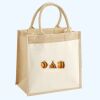 Cotton Pocket Jute Midi Tote Thumbnail