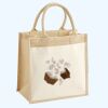 Cotton Pocket Jute Midi Tote Thumbnail