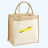 Cotton Pocket Jute Midi Tote Thumbnail