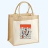 Cotton Pocket Jute Midi Tote Thumbnail