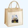 Cotton Pocket Jute Midi Tote Thumbnail