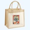 Cotton Pocket Jute Midi Tote Thumbnail