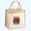 Cotton Pocket Jute Midi Tote Thumbnail